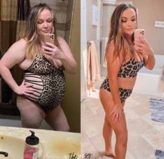 Ellie’s before and after transformation photos