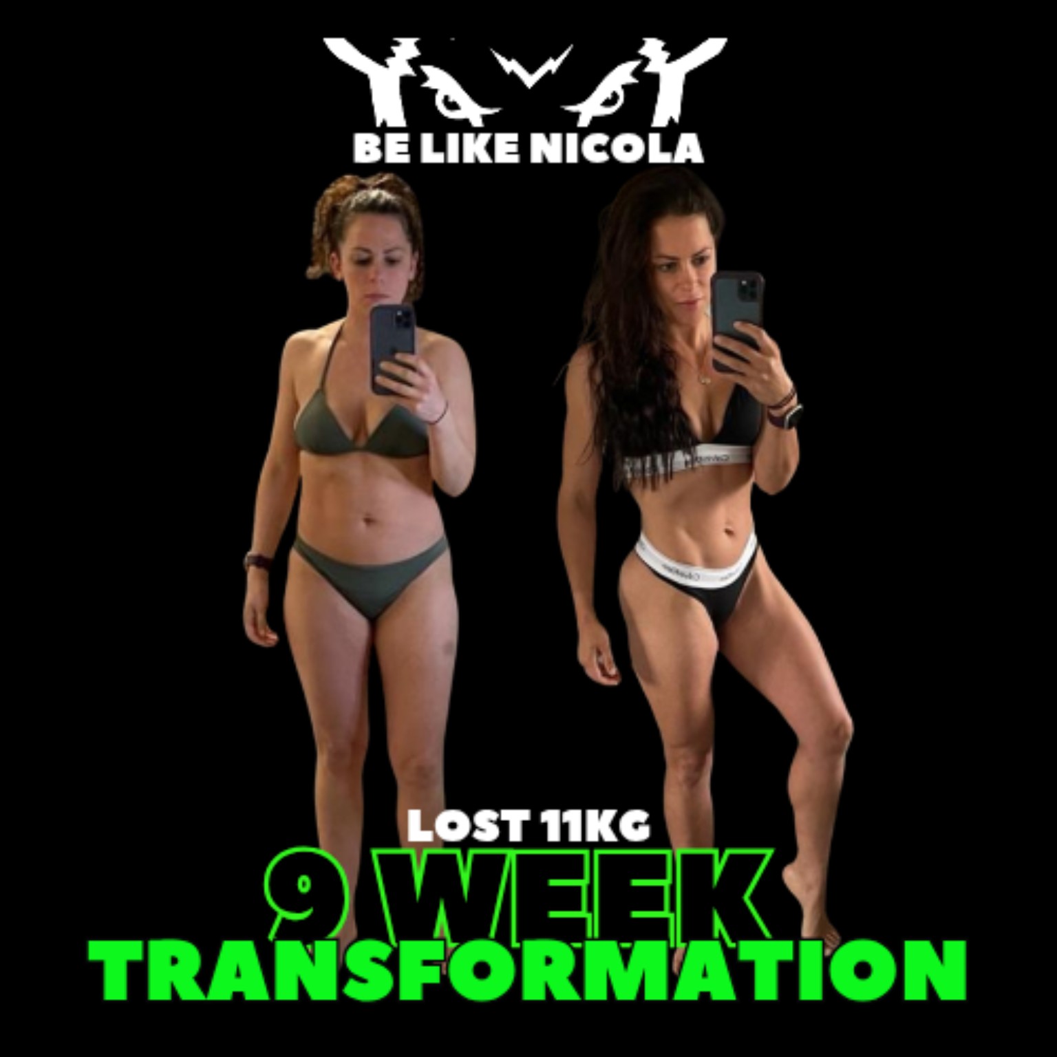 Nicola’s 9-week before and after transformation photos